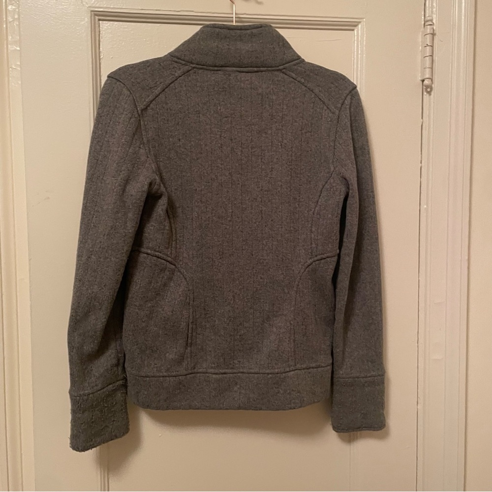 REI Jacket Womens Gray Knit Zip-Up Pockets Collar - size XS - Picture 13 of 14